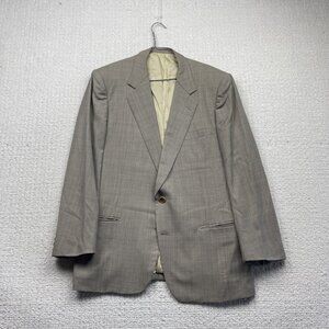 Franck Namani Paris Super 100's Wool Blazer Sport Coat Jacket 52L Grey Check